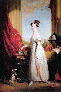 George Hayter Portrait of Princess Victoria of Kent with her spaniel Dash oil on canvas